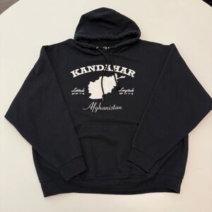 Kandahar Afghanistan Hoodie Sweatshirt Fruit of the Loom Black‎ Extra Large XL